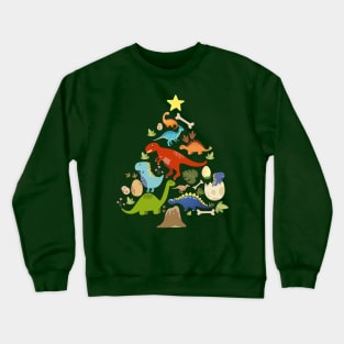 Dinosaur Christmas Tree Crewneck Sweatshirt